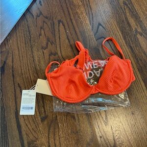NWT! Monday Swimwear Papaya Rib Capri Top